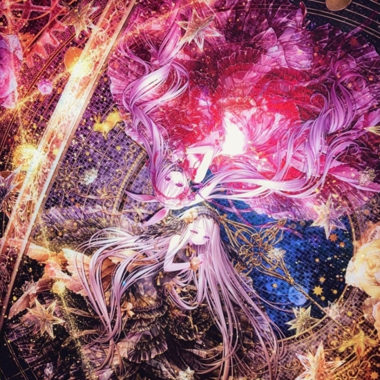 てぃんくるの絵画作品　タイトルは、金烏玉兎の渾天儀